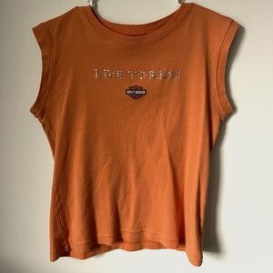 Harley Davidson Orange Tank Top